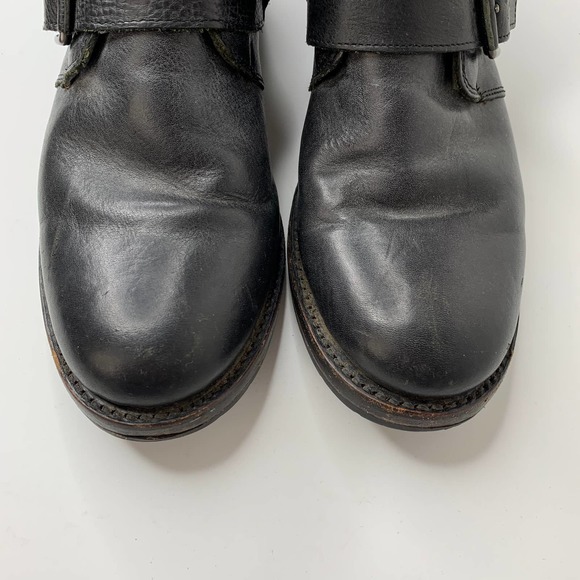 Frye Natalie Triple Buckle Ankle Short Boots Black Booties Womens 8 - Picture 3 of 16